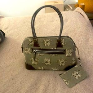 Dooney & Bourke LOGO tote purse with matching change purse